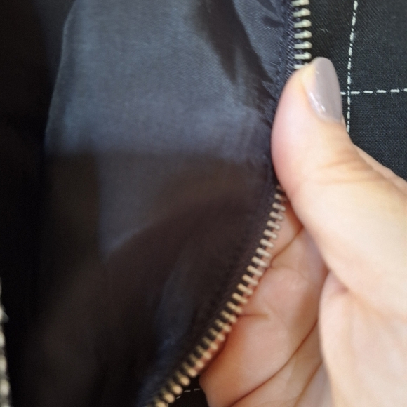 Bebe Womens Black/White Checkered Full Zip Jacket Size 2 - Picture 6 of 9